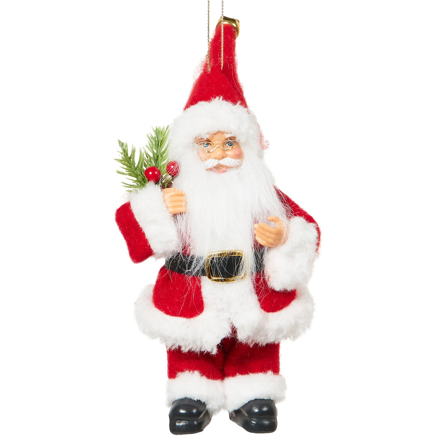 Hanging Santa Claus Tree Decoration - Red Image 1