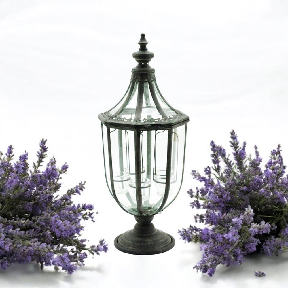 Acacia Home Metal Garden Lantern with Tealight Holder 77cm Image 3