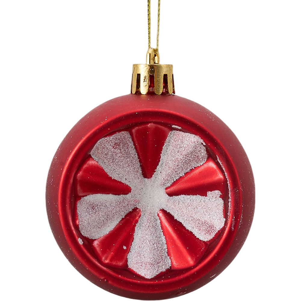 Living and Home Red and White Christmas Tree Decoration Ornaments 40 Pack Image 3