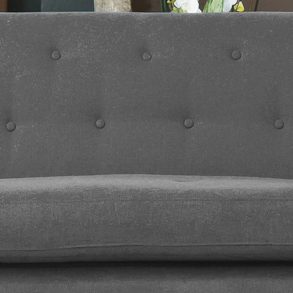 Lynwood 3 Seater Dark Grey Fabric Sofa Image 3