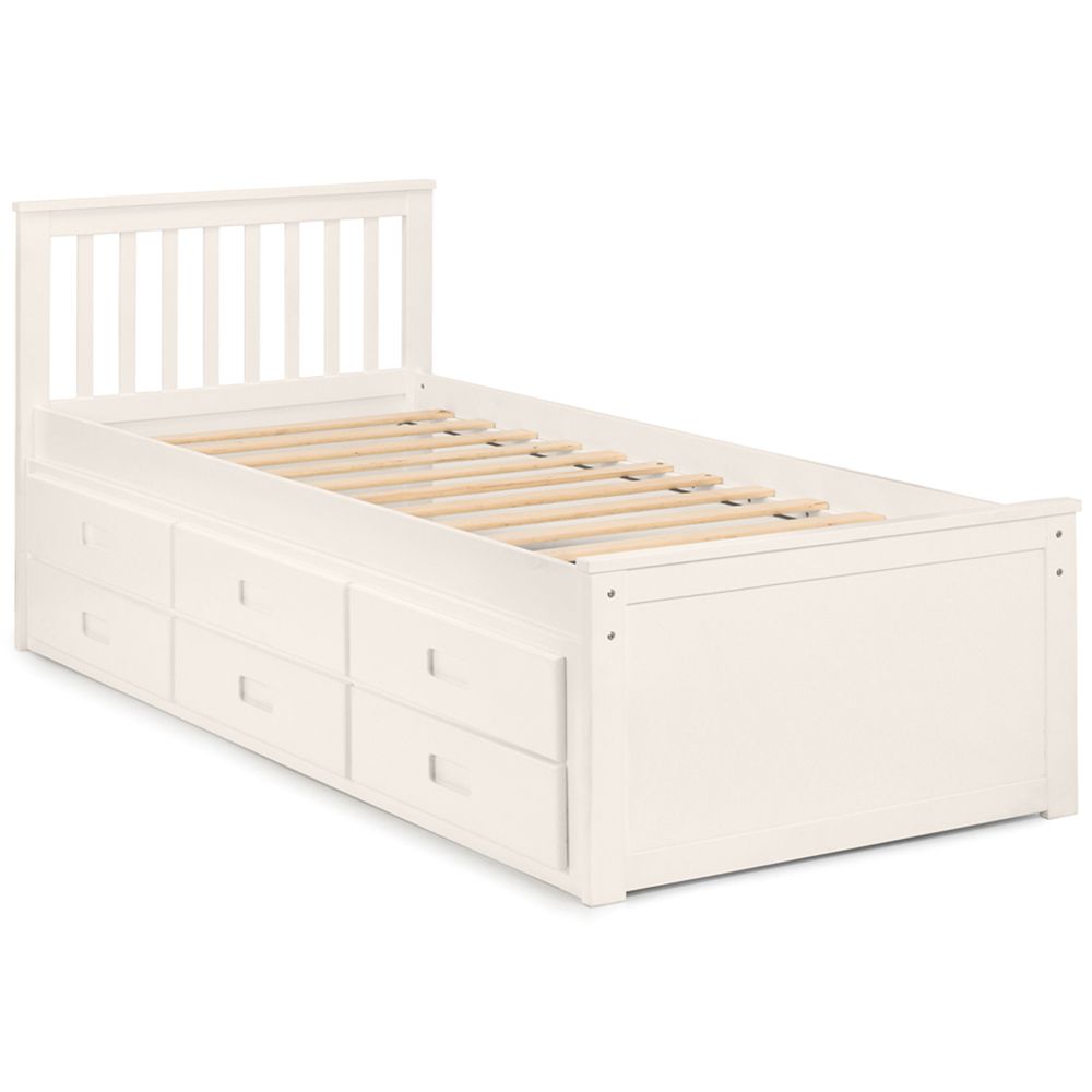 Julian Bowen Surf White Maisie Bed with Underbed and Drawers Image 2