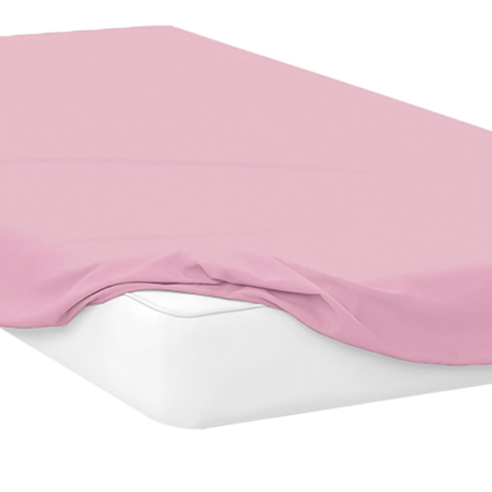 Opus Single Pink Polycotton Fitted Bed Sheet Image 2