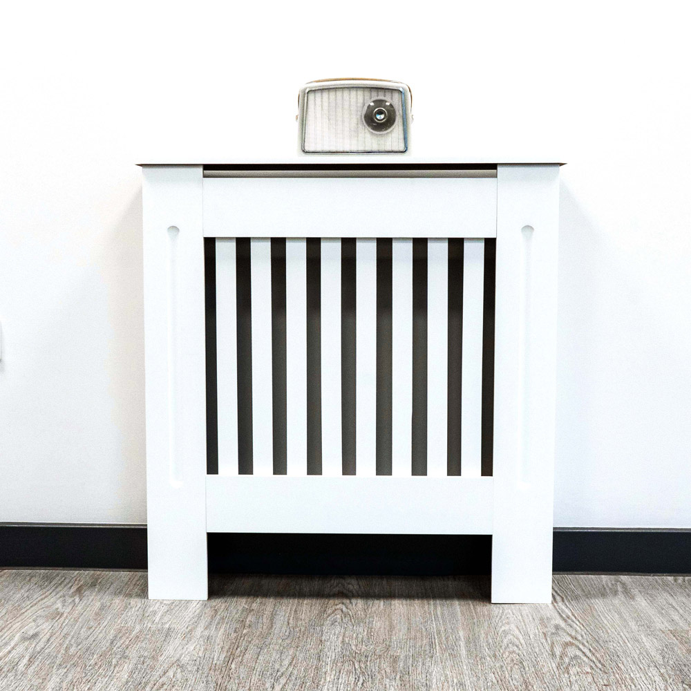 Jack Stonehouse Matt White Vertical Line Radiator Cover Small Image 7