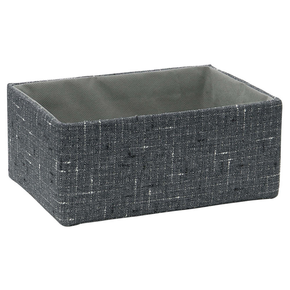 JVL Shadow Rectangular Fabric Storage Baskets 2 Pack Image 4