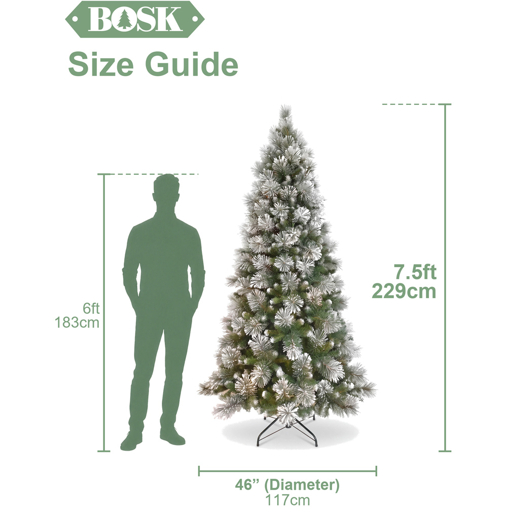 Bosk Iced Pine Artificial Christmas Tree 7.5ft Image 7
