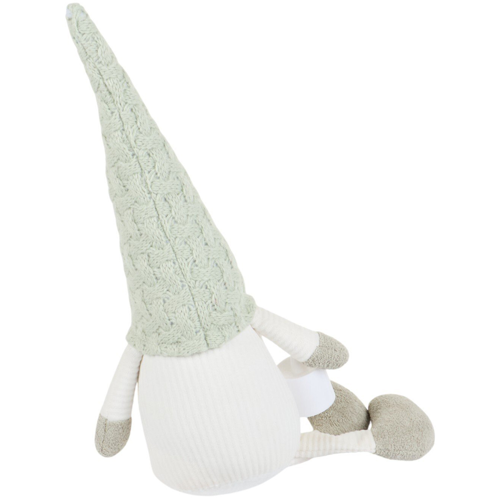 Knitted Sage Gonk with LED Candle Sage Image 3