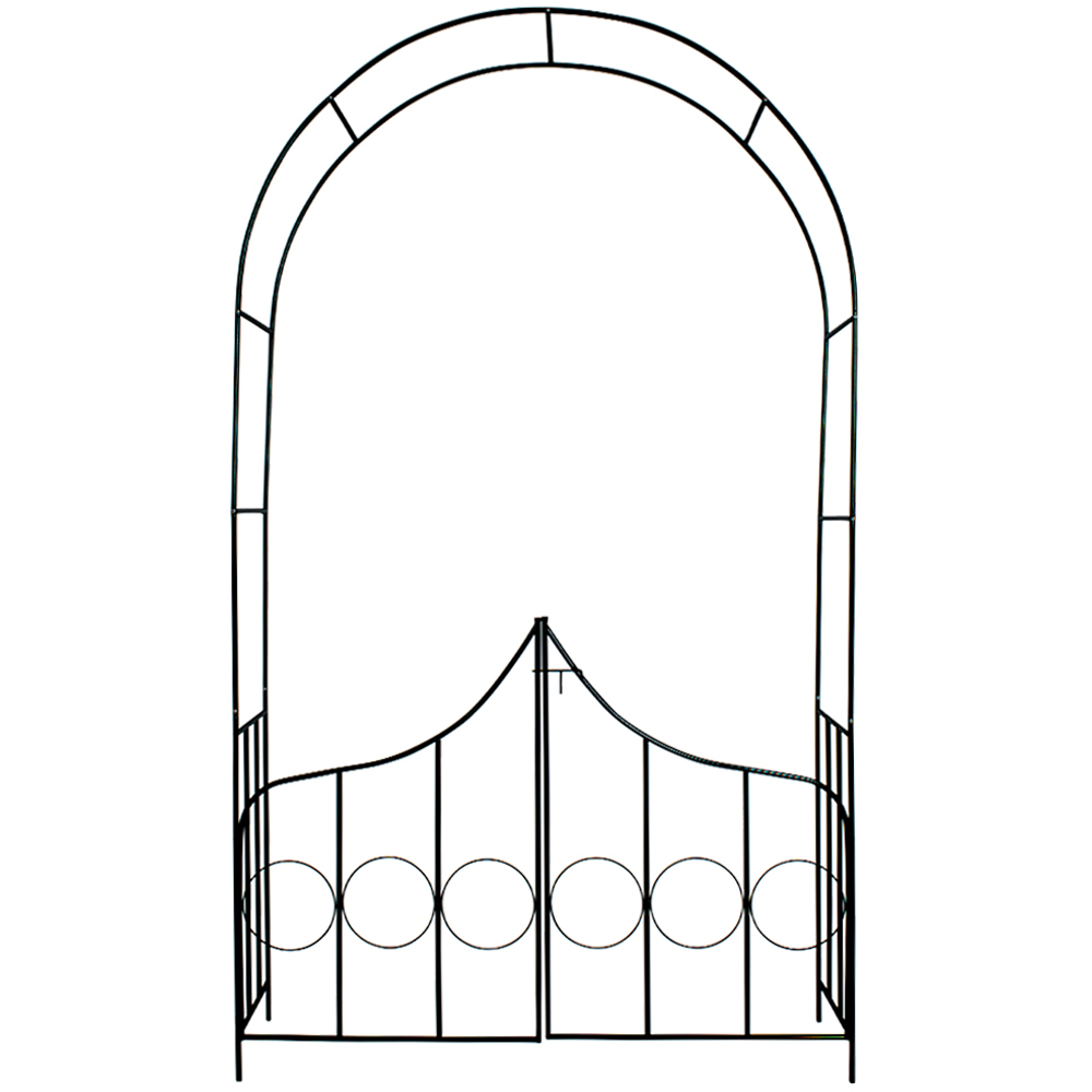 tectake Steel Rose Arch with Gate Image 3