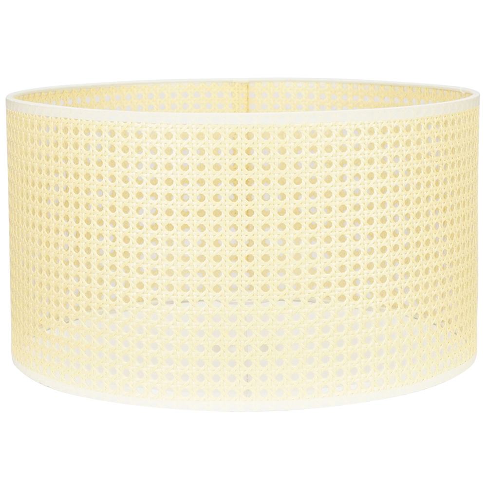 ValueLights Reni Natural Wicker Ceiling Drum Lamp Shade XL Image 1