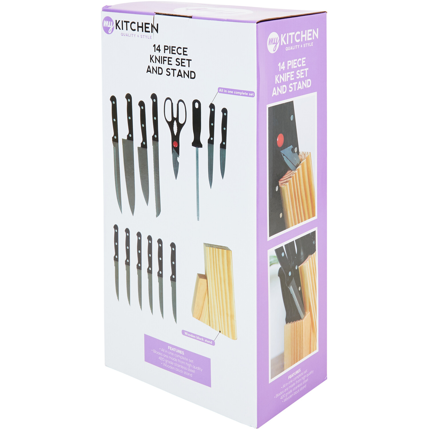 My Kitchen 14-Piece Knife Set and Stand Image 3