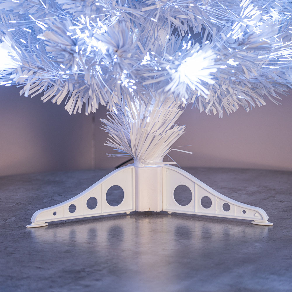 The Christmas Centre 22 Cool White LED White Fibre Optic Artificial Xmas Tree 3ft Image 3