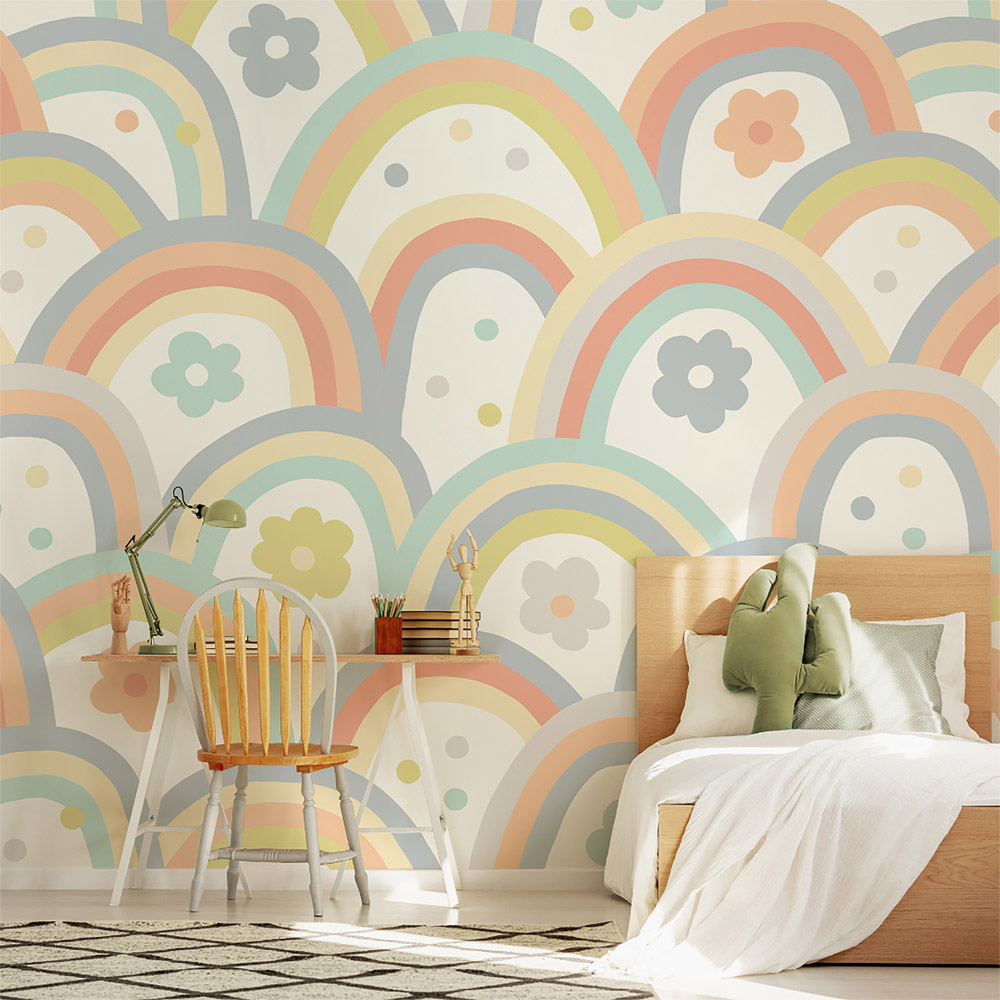 Origin Murals Scandi Forest Animals Multicolour Wall Mural Image 1