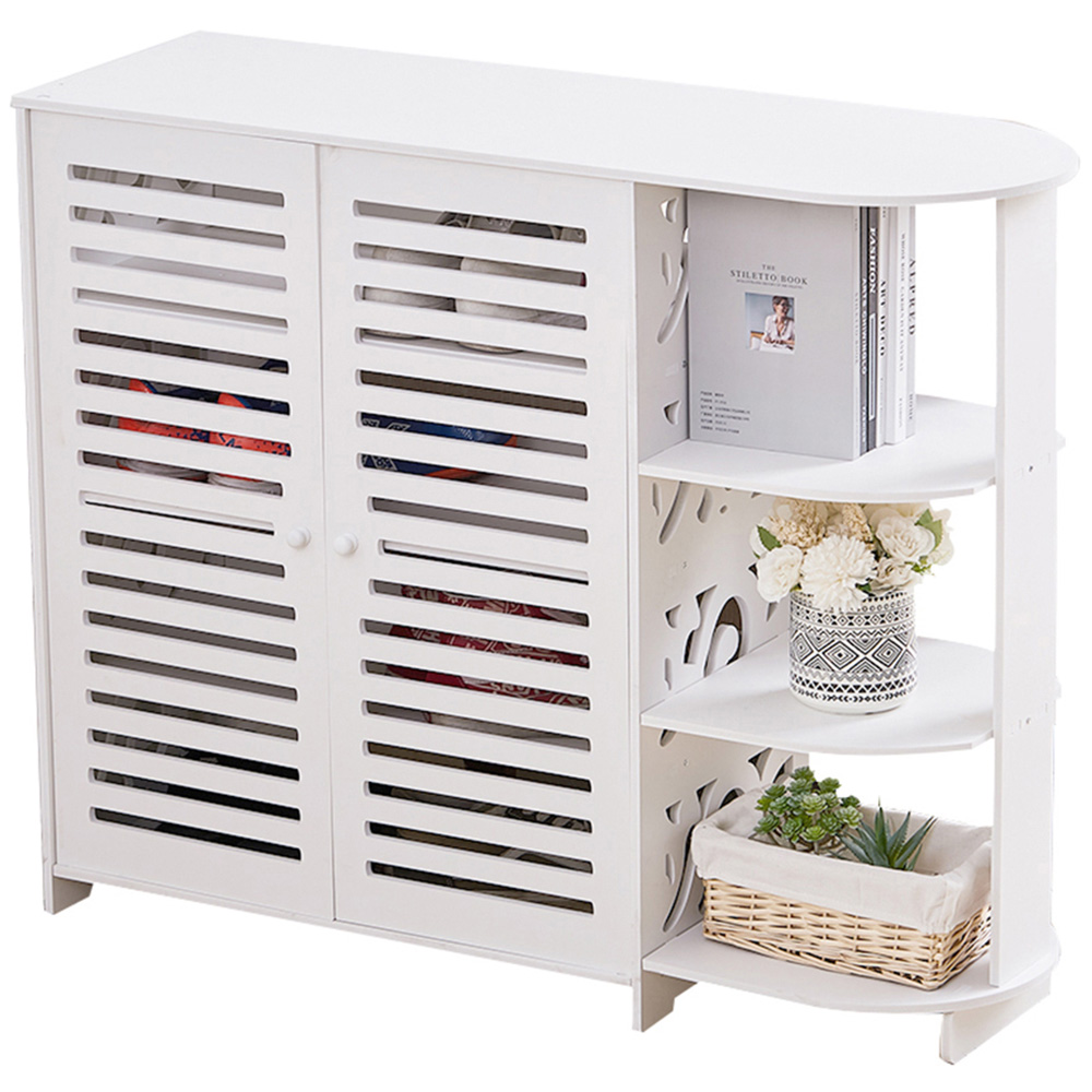 Living and Home White Modern Shoe Cabinet Image 4