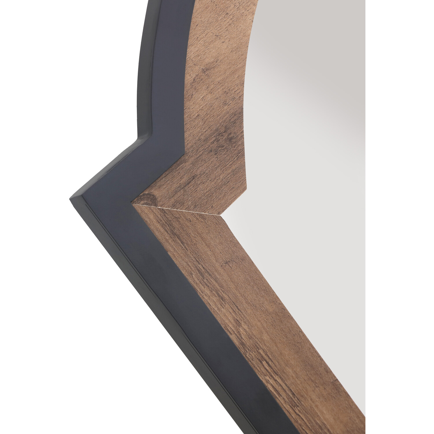 Dark Wood Effect Standing Mirror Brown Image 6
