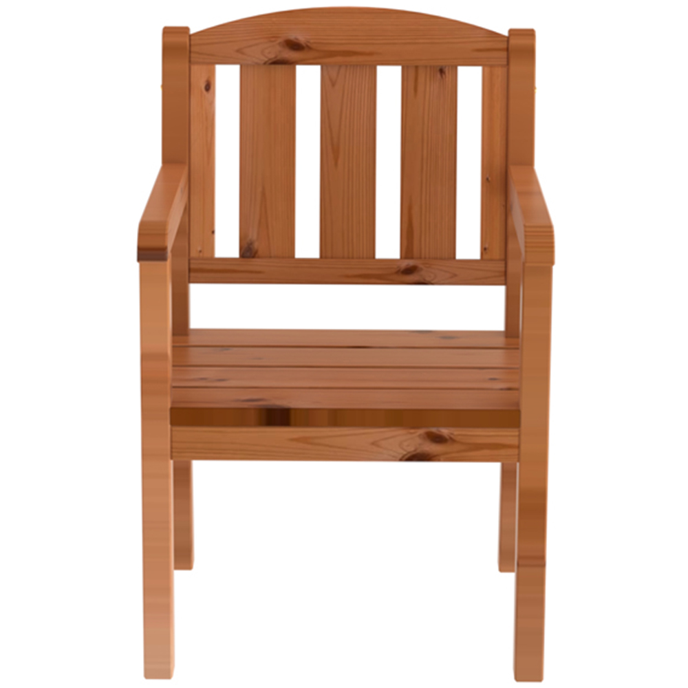 AMATA Ungurs Warm Brown Wooden Garden Chair Image 3