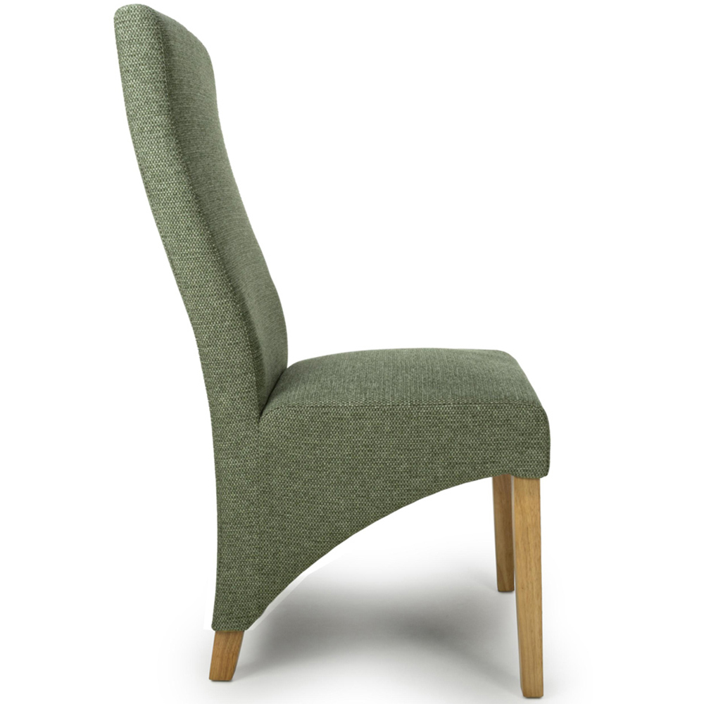 Shankar Baxter Set of 2 Green Weave Dining Chair Image 4