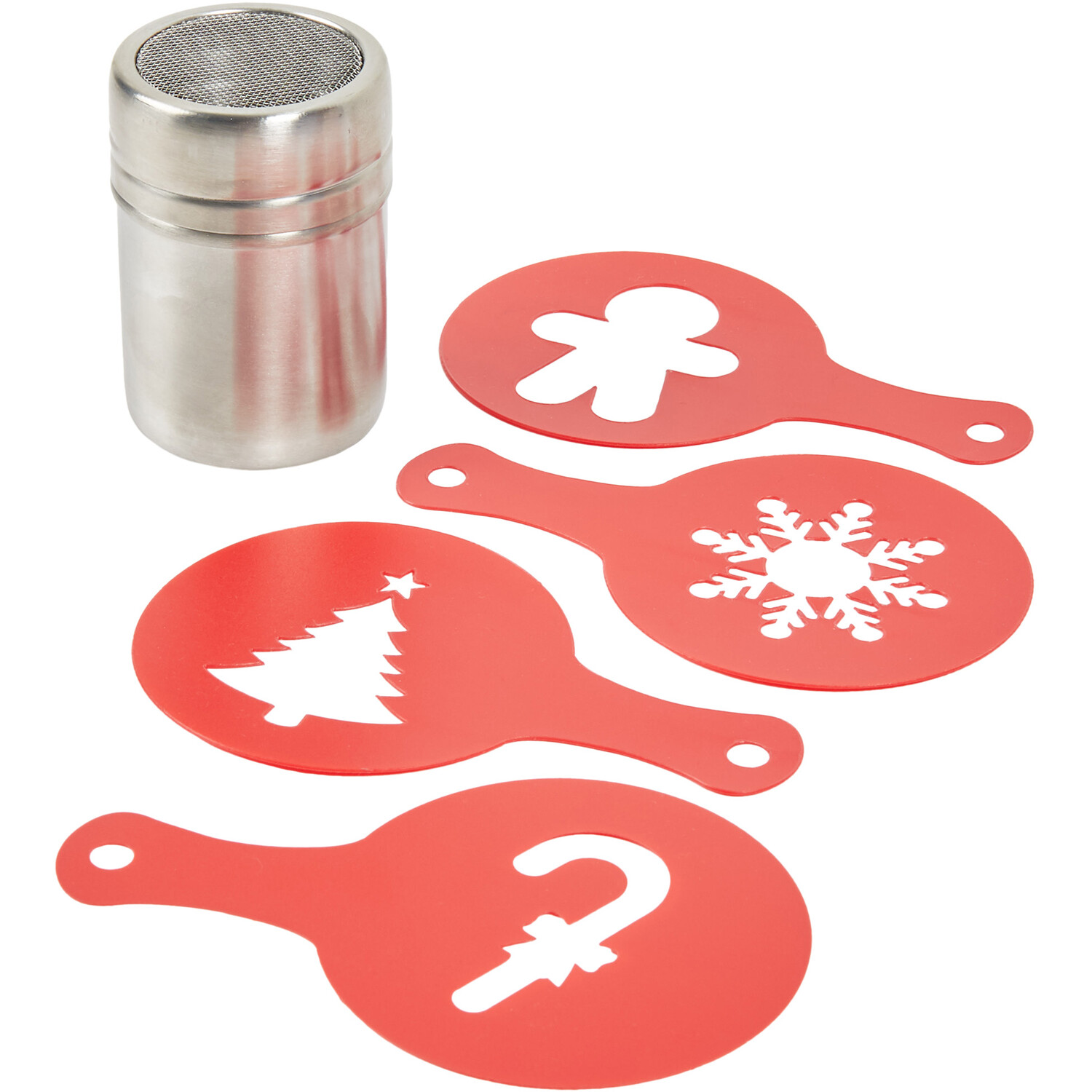 Christmas Barista Shaker and 4 Piece Stencil Set Image 5