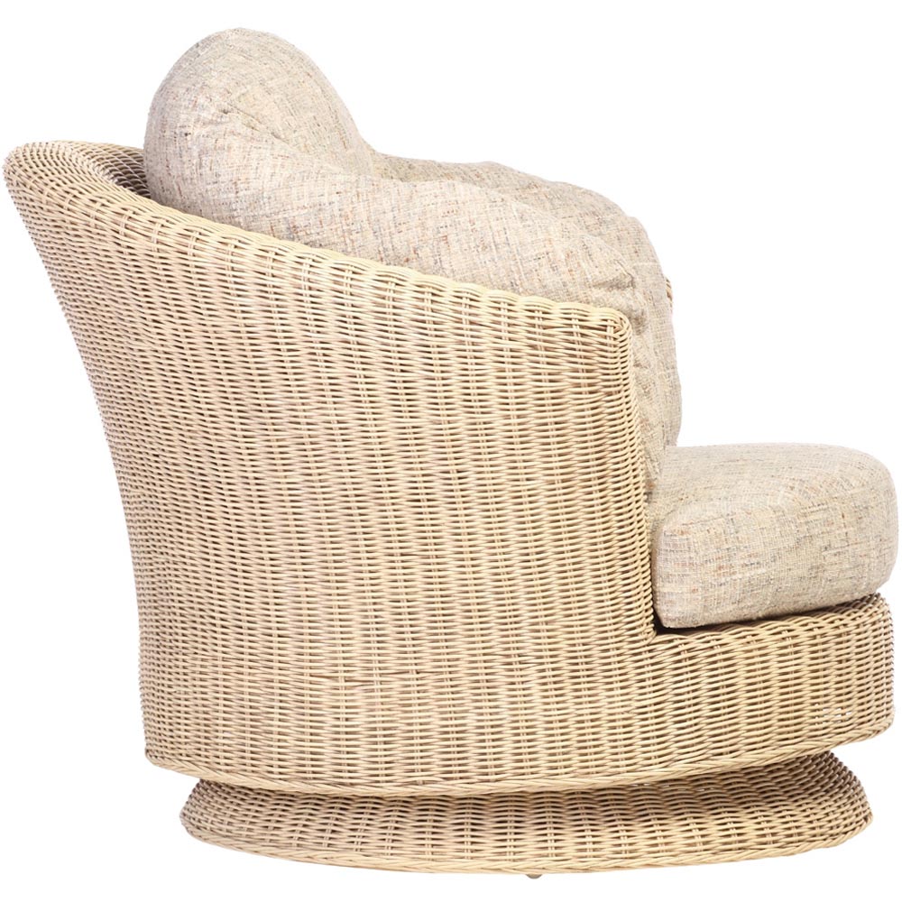 Desser Furniture Burford Natural Rattan and Farrow Swivel Tub Chair Image 4