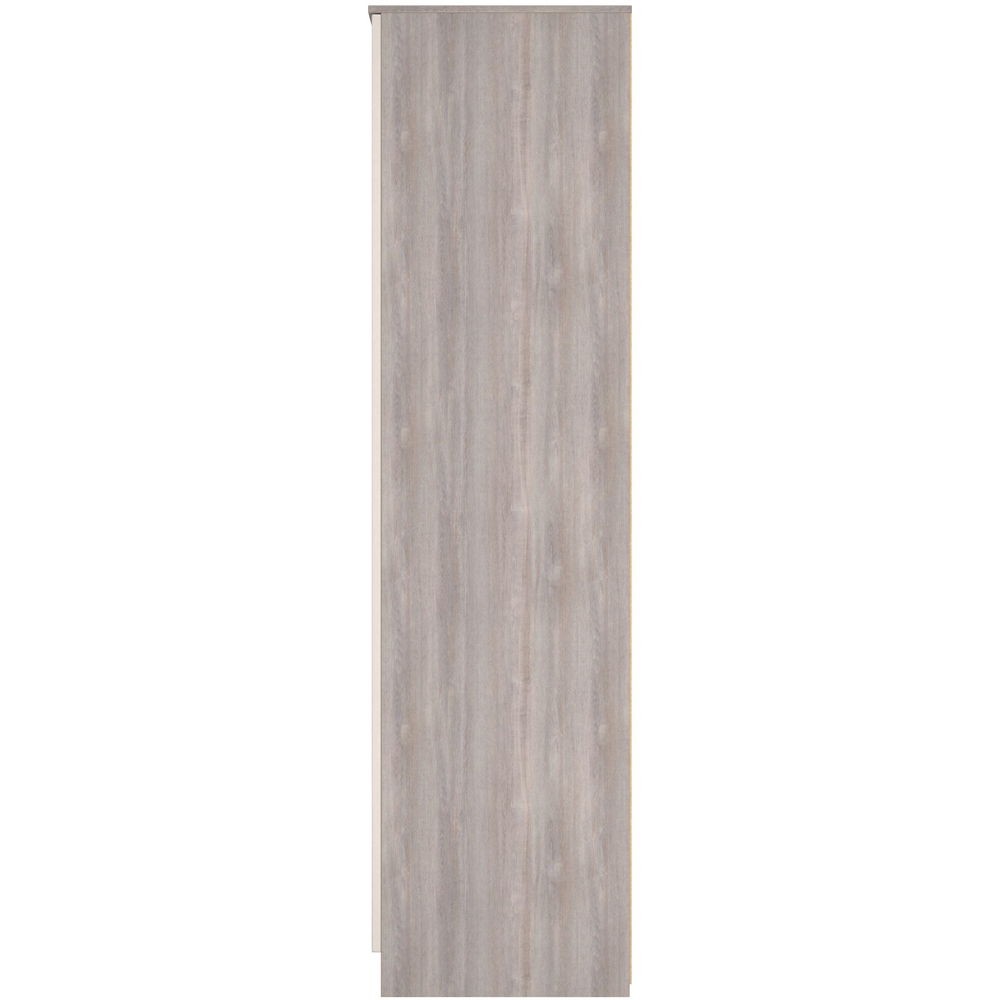 Crowndale Milan 3 Door Kashmir Gloss and Grey Oak Tall Mirrored Wardrobe Ready Assembled Image 8