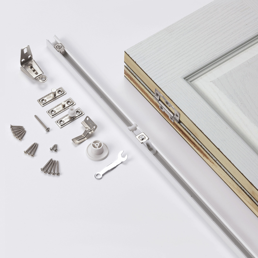 JB Kind Canterbury Moulded Panel White Grained Bi-Fold Internal Door 1981 x 762mm Image 4