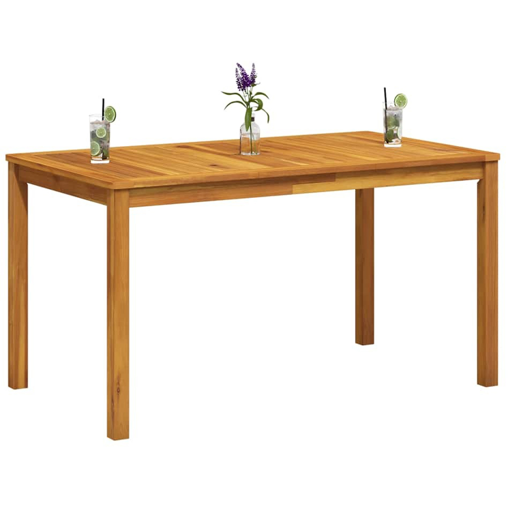 Walplus Medium Solid Acacia Wood Garden Table Image 6