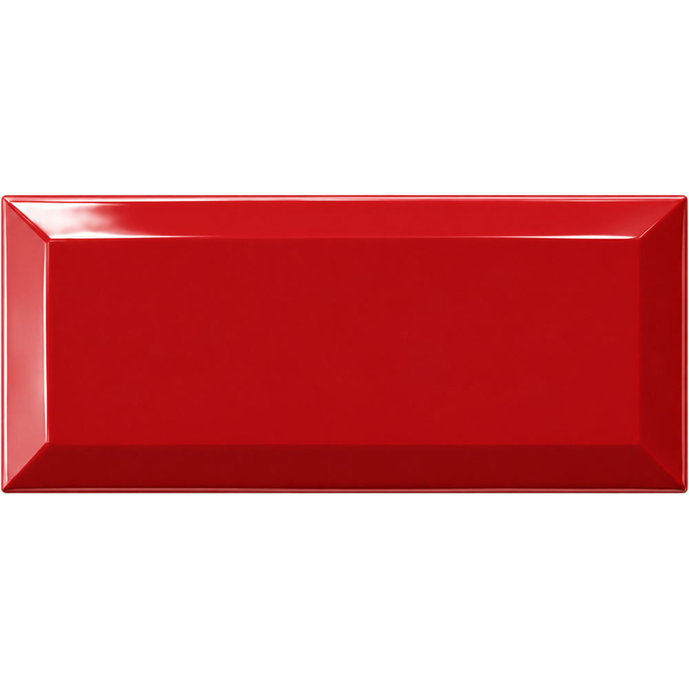 Go Bathrooms Metro Glossy Red Ceramic Wall Tile 100 x 200mm 50 Pack Image 2