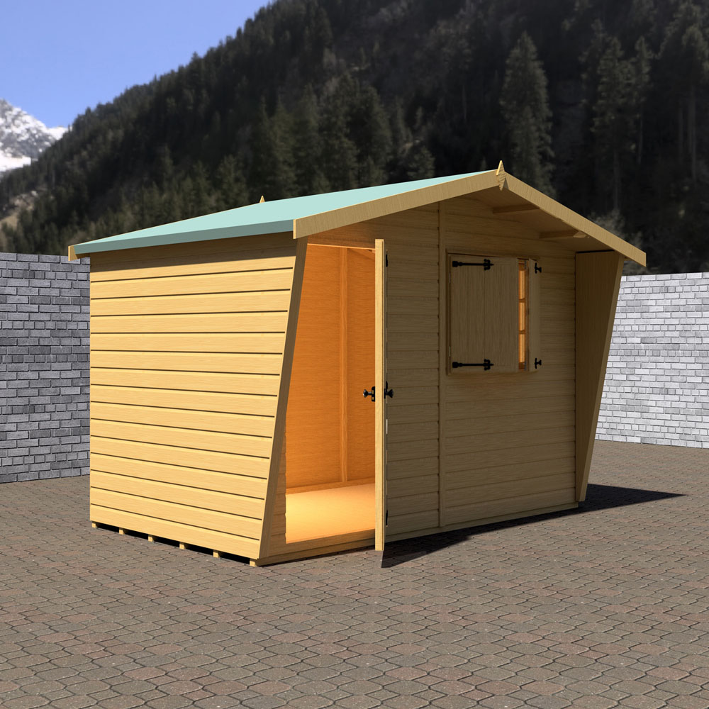 Shire 10 x 6ft Shiplap Style D Security Cabin Apex Garden Shed Image 6