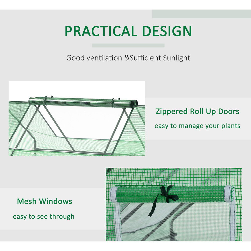 Outsunny Green 4.5 x 6ft Portable Mini Greenhouse Image 6