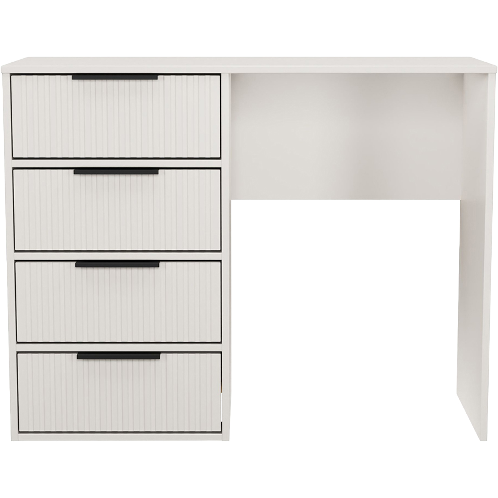 Crowndale Fluted 4 Drawer Kashmir Matt Vanity Dressing Table Ready Assembled Image 2