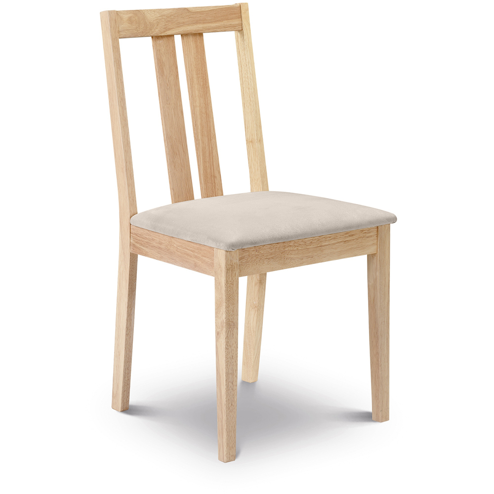 Julian Bowen Rufford Set of 2 Natural Dining Chairs Image 3