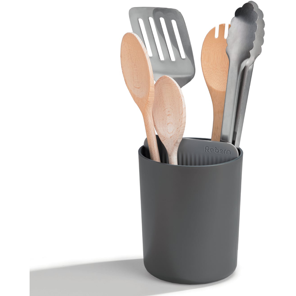 ReBorn Dark Grey Plastic Utensil Holder Image 3