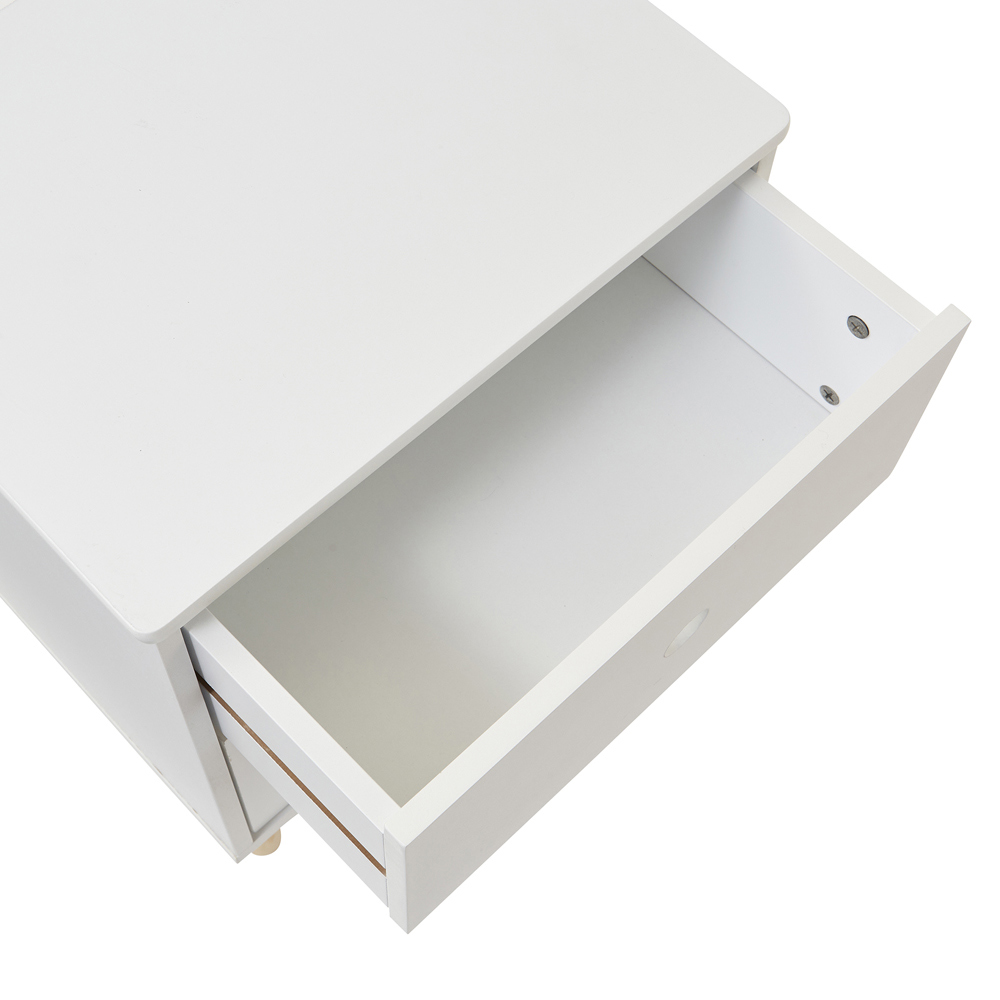 Liberty House Toys 3 Drawer White and Wood Kids Storage Cabinet Image 5