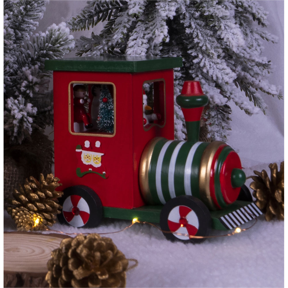 St Helens Multicolour Wooden Train Music Box Image 4