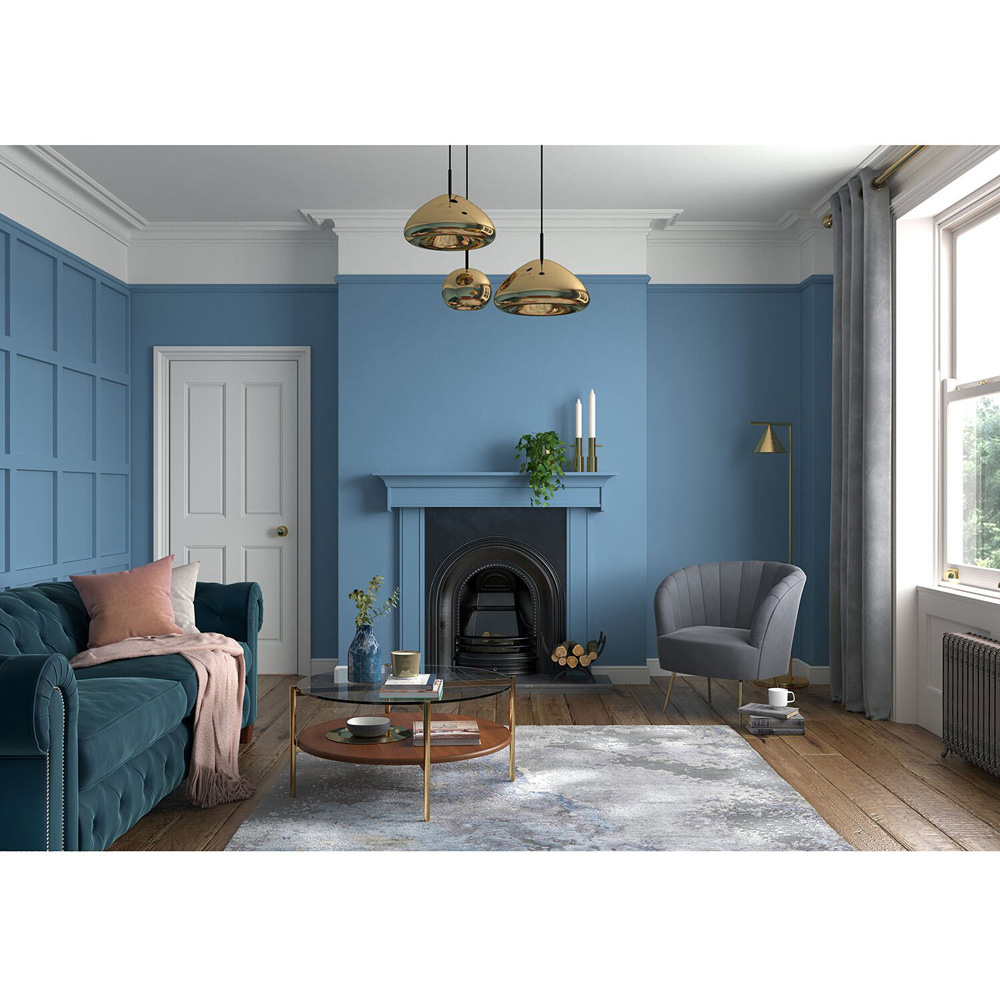 Dulux Heritage Walls and Ceilings Boathouse Blue Velvet Matt Emulsion Paint 2.5L Image 4