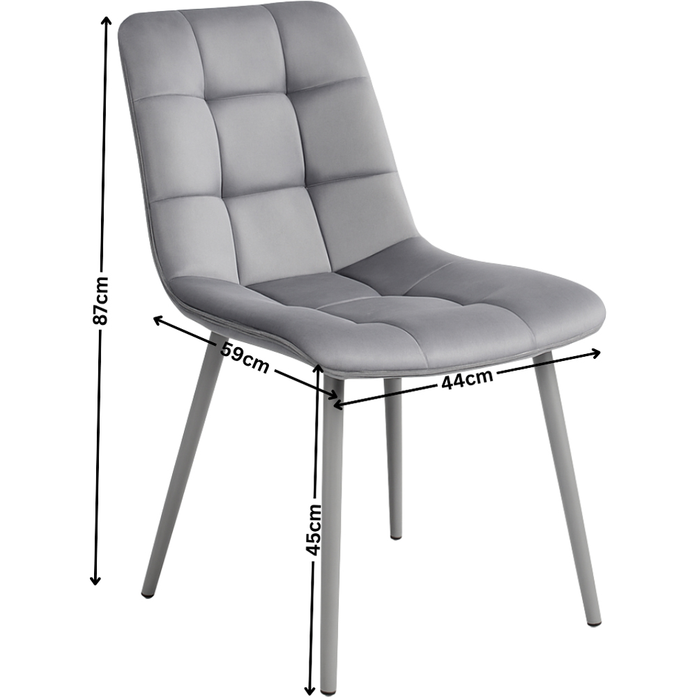 Kosy Koala 6 Seater Dining Set with Bench Oak Effect and Grey Velvet Image 7