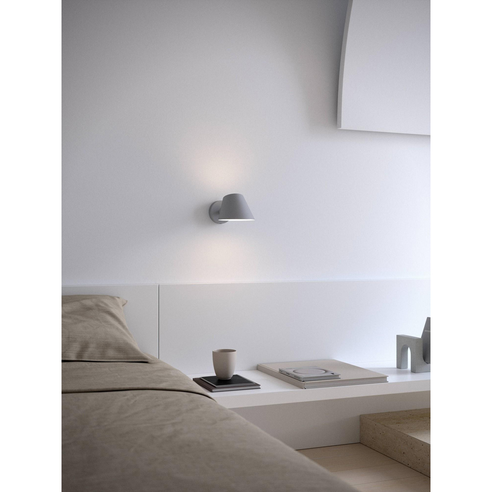 Nordlux Stay Short Grey Wall Light Image 2