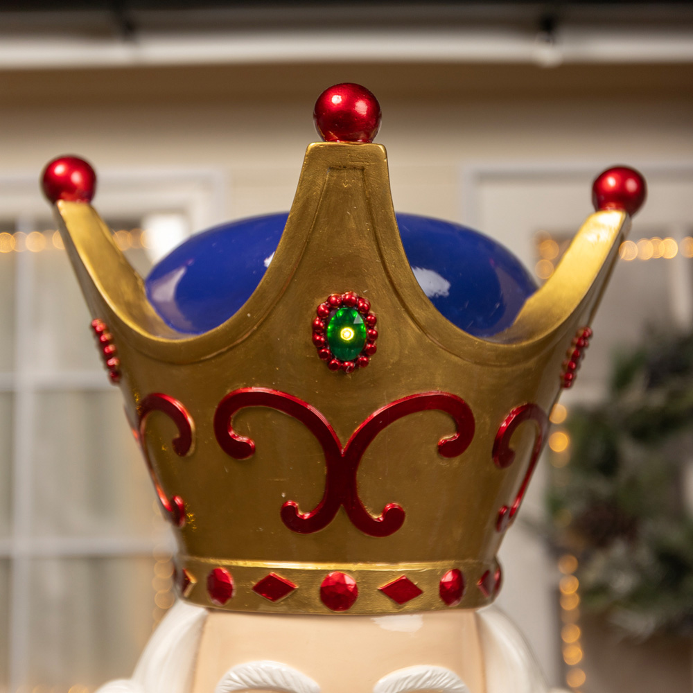The Christmas Centre Red, Blue and Cream Traditional Nutcracker King 6ft Image 6