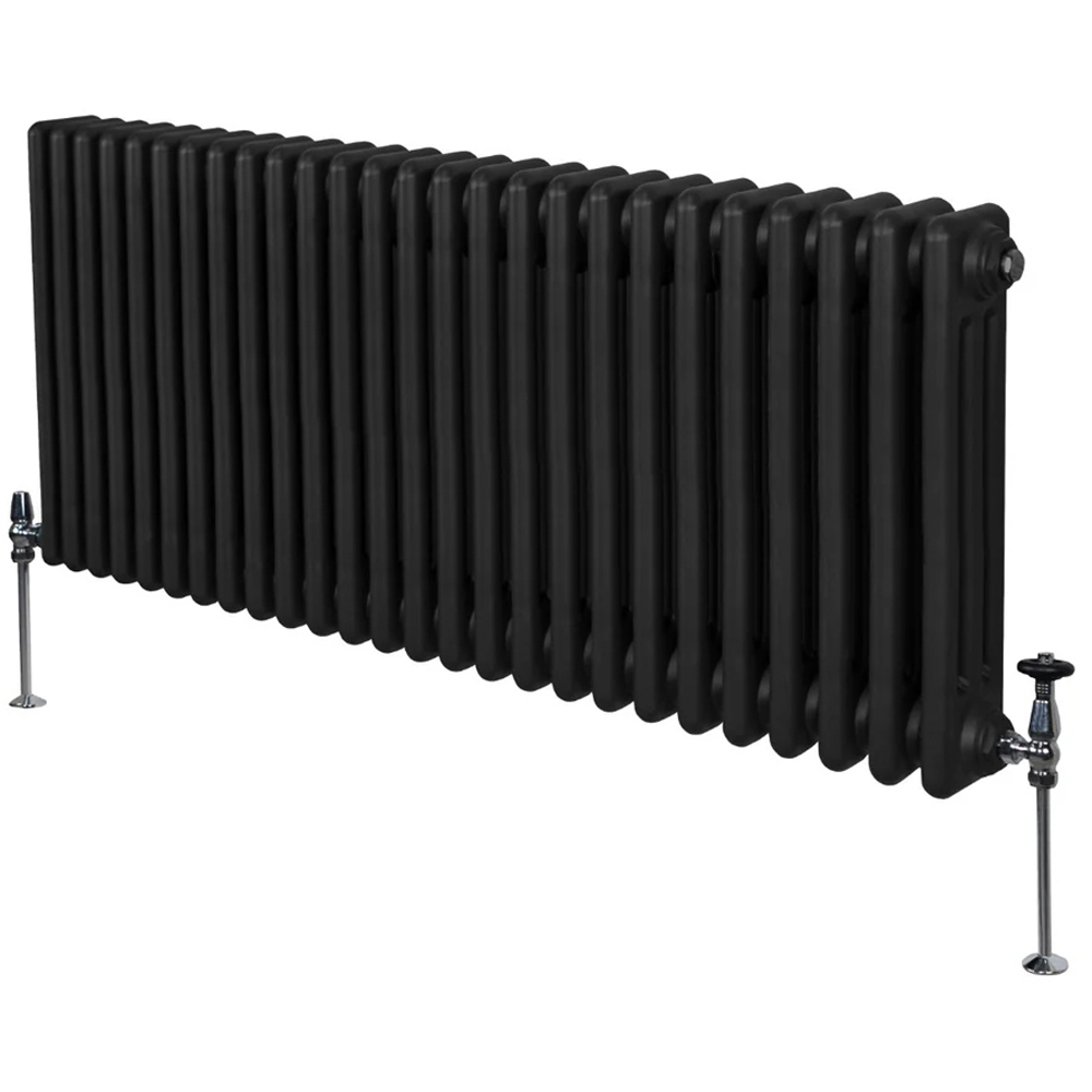 Monster Shop 6255 BTU Black Traditional 3 Column Radiator 600 x 1192mm Image 3