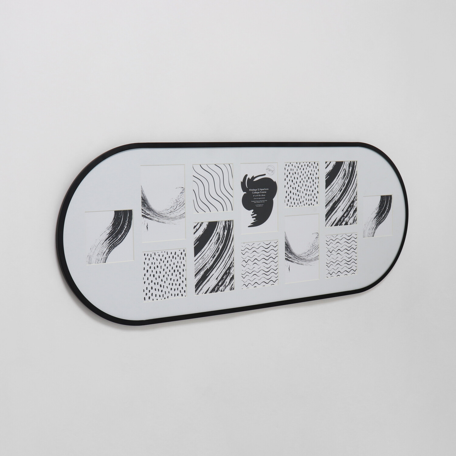Khalaya 12 Aperture Collage Frame - Black Image 2