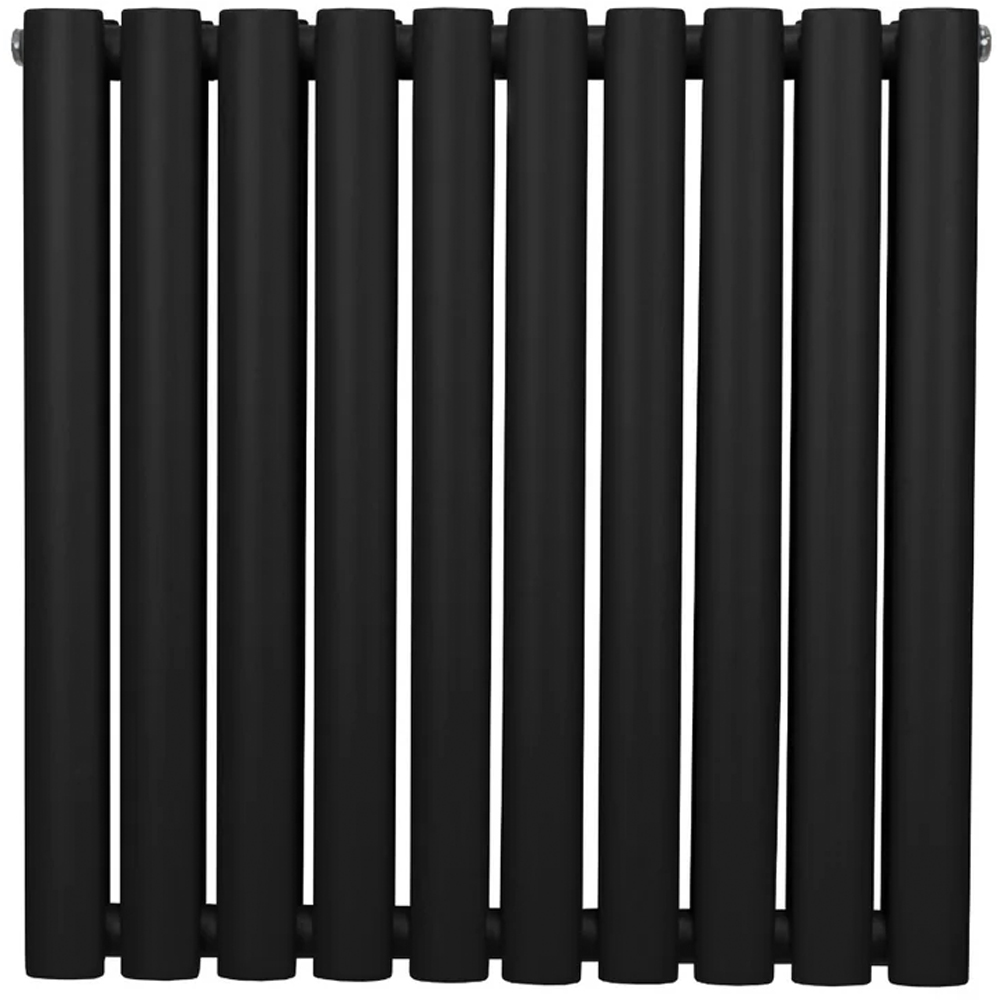 Monster Shop 2648BTU Black Oval Column Radiator 600 x 600mm Image 1
