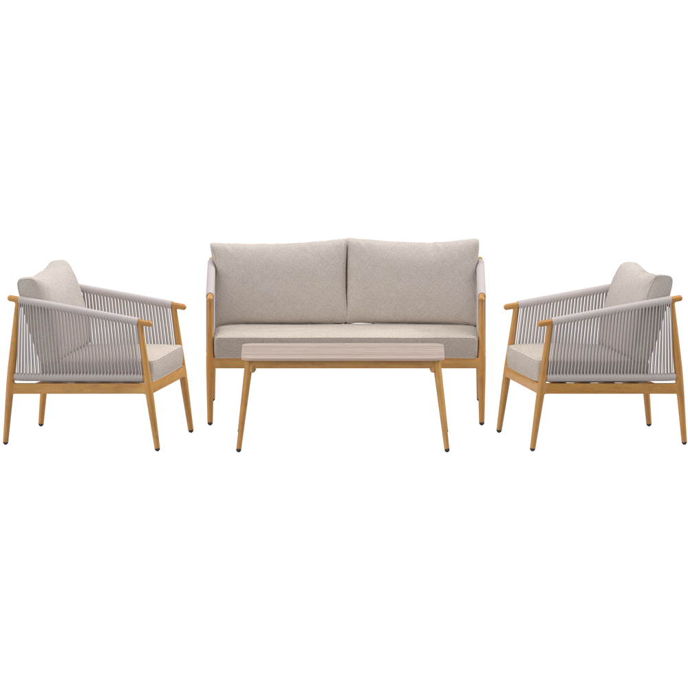 Charles Bentley Almada 4 Seater Rope Weave Garden Lounge Set Image 2