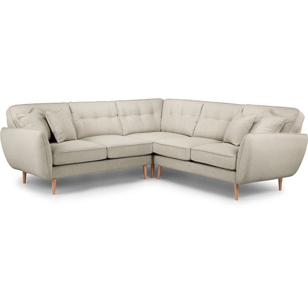 Opry Faro 4 Seater Button Back Linen Left Hand Corner Sofa Image 2