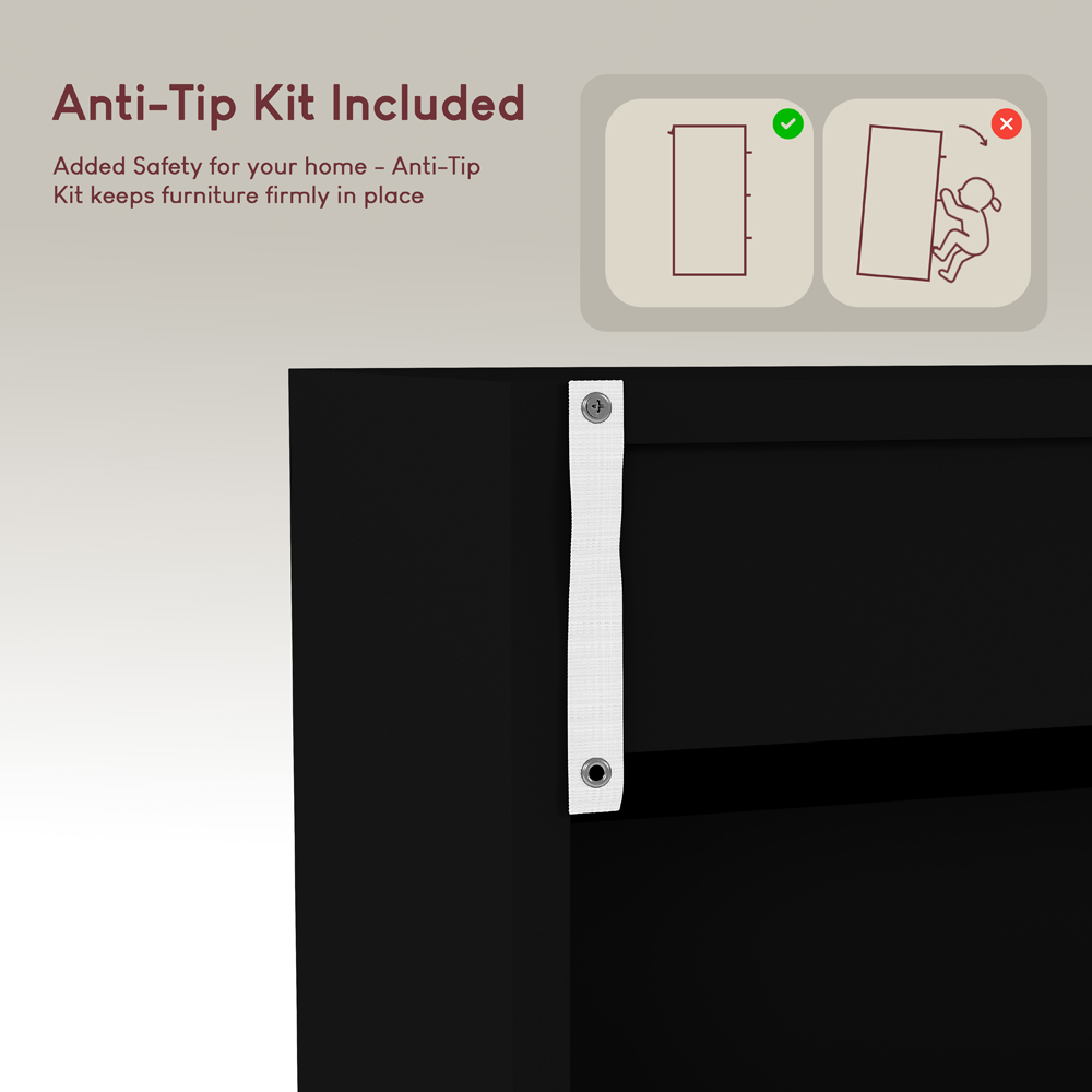 Vida Designs 3 Drawer Black Marble Shoe Cabinet Image 8