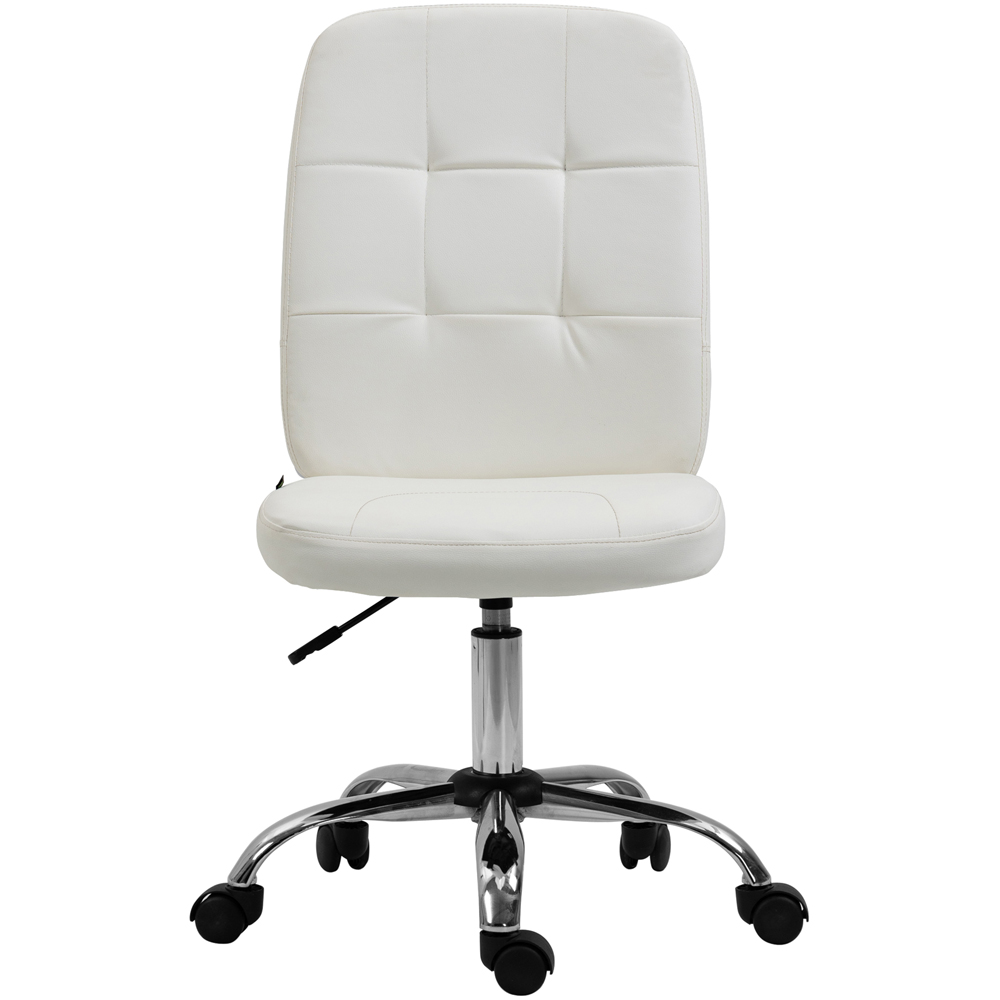 Portland White Curved Back Office Chair with Adjustable Height Image 2