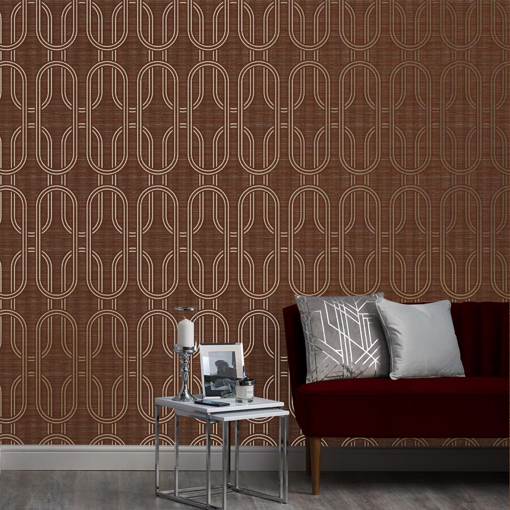 Boutique Indulgent Geo Ruby Wallpaper Image 4
