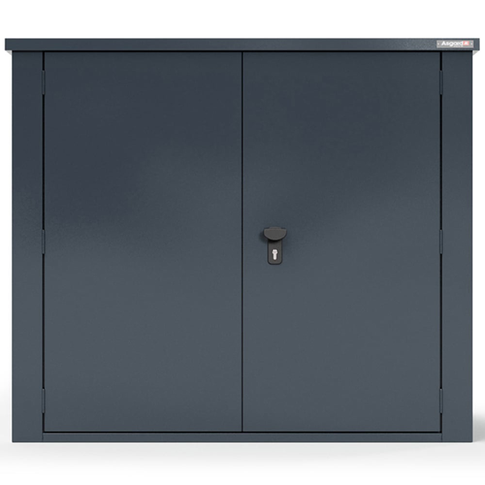 Asgard Secure Store 5 x 3ft Double Door Grey Caravan Storage Shed Image 3