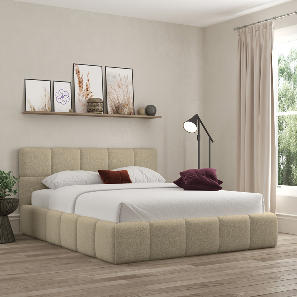 DS Living Ovella Single Latte Cubed Ottoman Bed Image 4