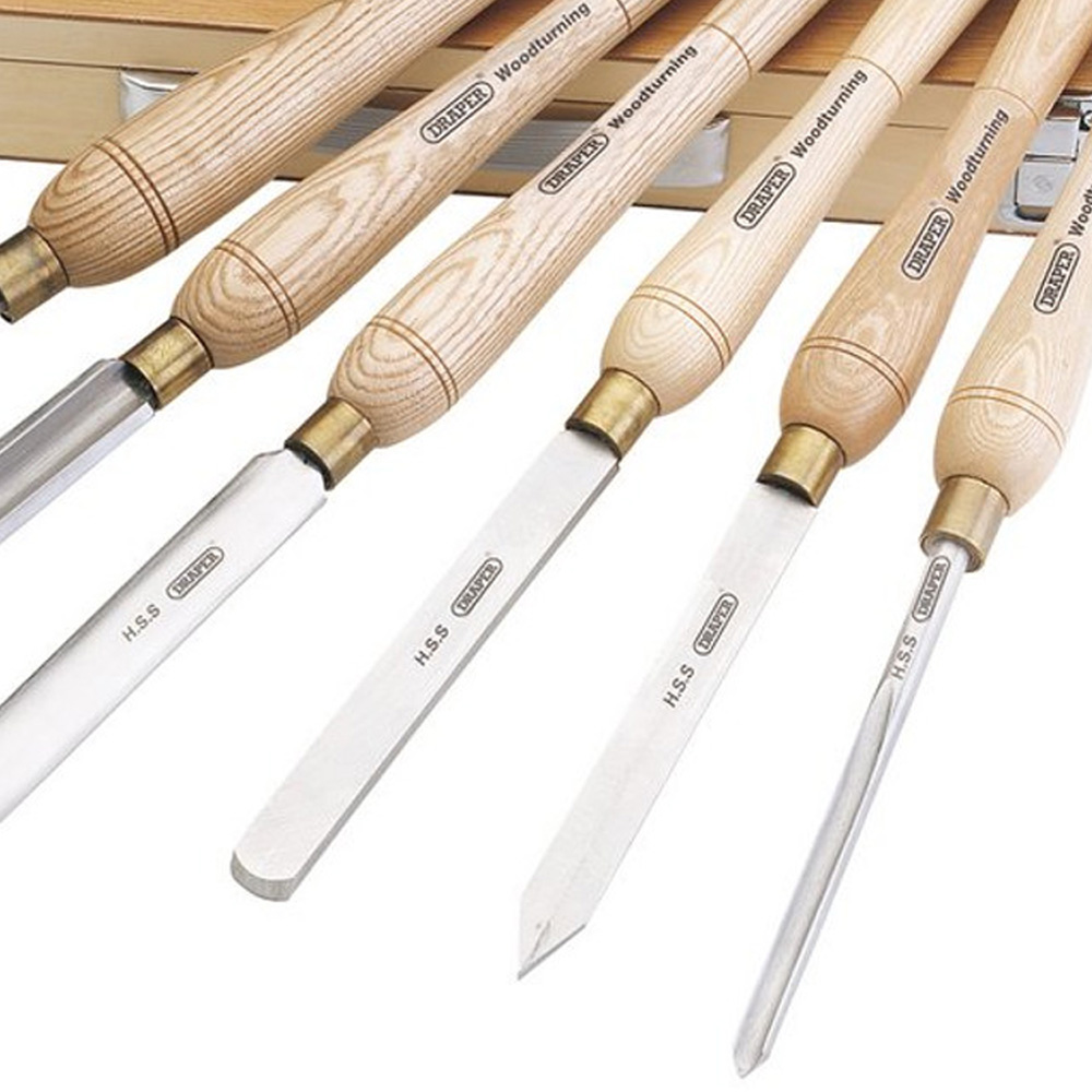 Draper 6 Piece HSS Woodturning Chisel Set Image 4
