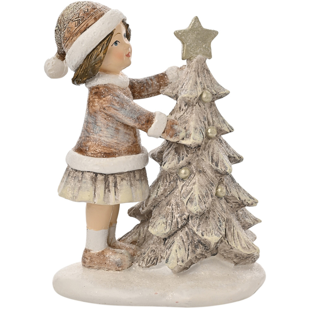 The Seasonal Gift Co. Tree and Child Figurine Christmas Decoration 2 Pack Image 2