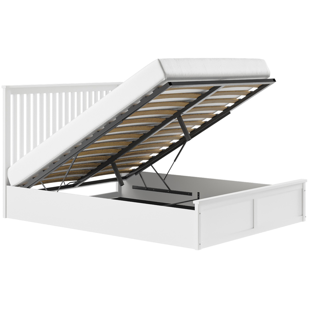 Flair Airedale Double White Wooden Ottoman Bed Image 3