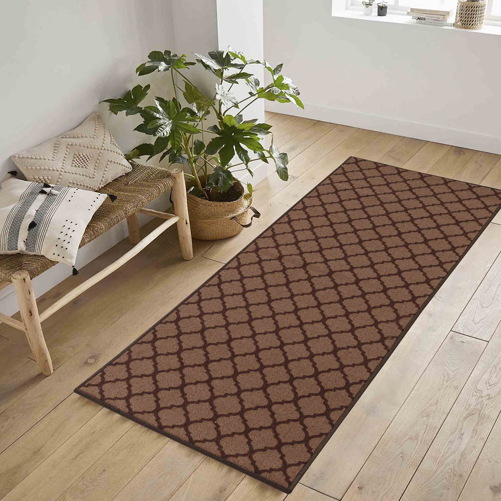 Desire Rugs Havana Beige Trellis Anti Slip Door Mat 220 x 160cm Image 4